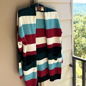 ZOE striped cashmere cardigan M-L